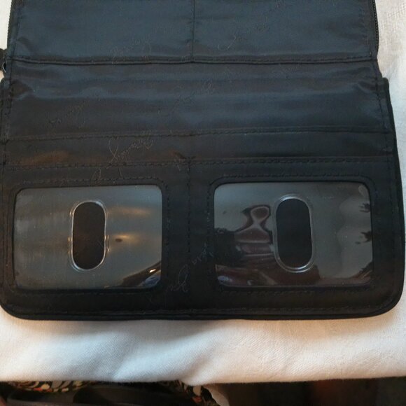 Vera Bradley Wallet Turn Lock Accordion w/ Zip Black Paisley NWT - Picture 5 of 6